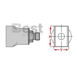 D08 Μύτη θερμού αέρα, για στελέχη θερμού αέρα Weller HAP-1/HAP-200/WXHAP-200