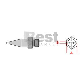 F02 Μύτη για στελέχη θερμού αέρα Weller HAP-1/HAP-200/WXHAP-200