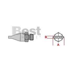 F04 Μύτη για στελέχη θερμού αέρα Weller HAP-1/HAP-200/WXHAP-200