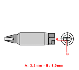 HT## Μύτη με πλατύ ρύγχος για κολλητήρια Weller LR-82/FE-80