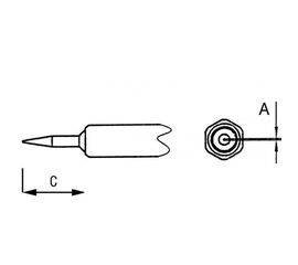 NT ## Μύτη κονική για στελέχη Weller WMP