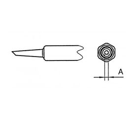 NT4 ## Μύτη στρογγυλή με φάλτσο για στελέχη Weller WMP