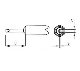 NT ## Μύτη με πλατύ ρύγχος για στελέχη Weller WMP