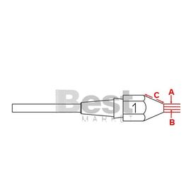 XDS1 Μύτη για αποροφητικά στελέχη Weller DSX-120/WXDP-120/WXDV-120