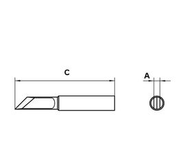 XNT-KN Μύτη μαχαίρι για στελέχη Weller WXP65 και WP65