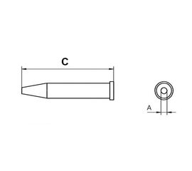 XT ## Μύτη με πλατύ ρύγχος για στελέχη Weller WXP-120/WP120