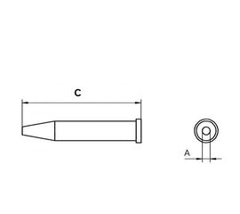 XT ## Μύτη κονική στομωμένη για στελέχη Weller WXP-120/WP120