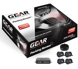 GEAR GR-PS41B 19'' Αισθητήρες Παρκαρίσματος (4 διαιρούμενα + ήχο) - Χρώμα Μαύρο