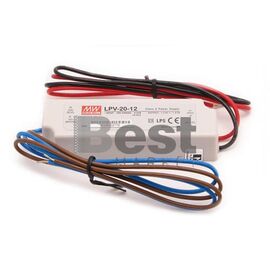 LPV-20-12 Αδιάβροχο Τροφοδοτικό Meanwell 12V / 20W