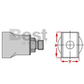 D08 Μύτη θερμού αέρα, για στελέχη θερμού αέρα Weller HAP-1/HAP-200/WXHAP-200