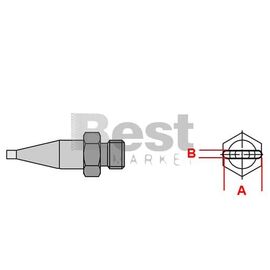 F02 Μύτη για στελέχη θερμού αέρα Weller HAP-1/HAP-200/WXHAP-200