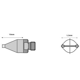 FD4 Μύτη με διπλό ακροφύσιο, για στελέχη θερμού αέρα Weller HAP-1/HAP-200/WXHAP-200
