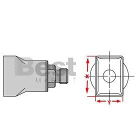 Q06 Μύτη θερμού αέρα, για στελέχη θερμού αέρα Weller HAP-1/HAP-200/WXHAP-200