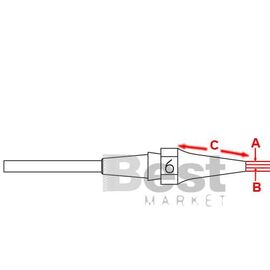 XDSL6 Μύτη για αποροφητικά στελέχη Weller DSX-120/WXDP-120/WXDV-120