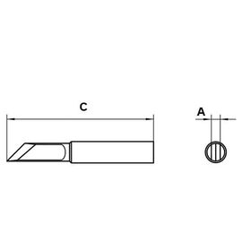 XNT-KN Μύτη μαχαίρι για στελέχη Weller WXP65 και WP65