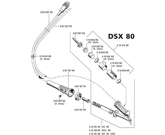 DSX-80 Στέλεχος Απορροφητικό Weller