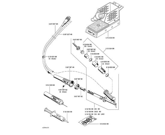 DSX-80-SET Weller Στέλεχος DS-80 με βάση στήριξης AK-20