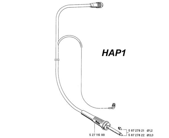 HAP-1 Στέλεχος θερμού αέρα Weller