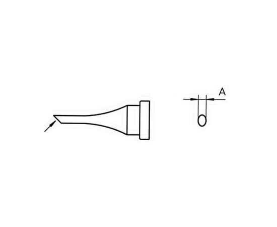 LT-4 Μύτη για κολλητήρια Weller WSP-80 45°, slim, Ø 1,2 mm