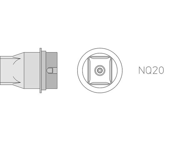 NQ20 Μύτη για στελέχη θερμού αέρα Weller HAP-3000/HAP-2/HAP-3