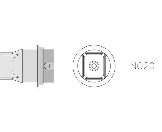 NQ20 Μύτη για στελέχη θερμού αέρα Weller HAP-3000/HAP-2/HAP-3