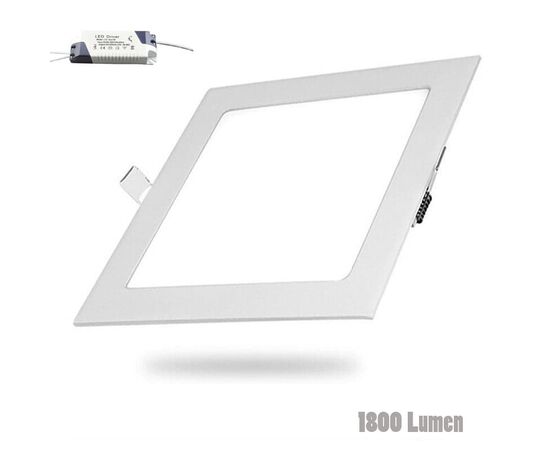 Πάνελ Οροφής LED 18W Αλουμινίου Natural White / Φυσικό Τετράγωνο