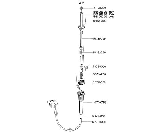 W-61 Κολλητήρι χειρός 220V Weller