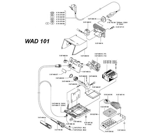 WAD-101 Μονάδα θερμού αέρα Weller