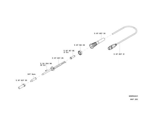 WXP-200-SET Weller Στέλεχος WXP-200 με βάση στήριξης WDH-31