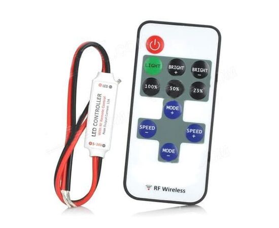 Controller 12V/6A for monochrome LED strip with 11-key remote control