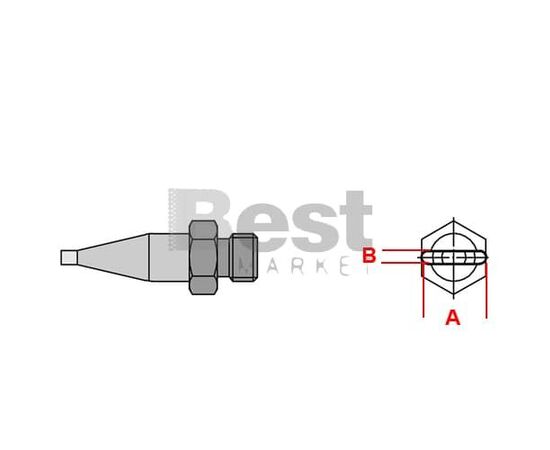 F02 Μύτη για στελέχη θερμού αέρα Weller HAP-1/HAP-200/WXHAP-200