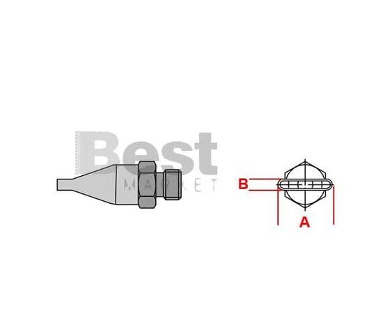 F04 Μύτη για στελέχη θερμού αέρα Weller HAP-1/HAP-200/WXHAP-200