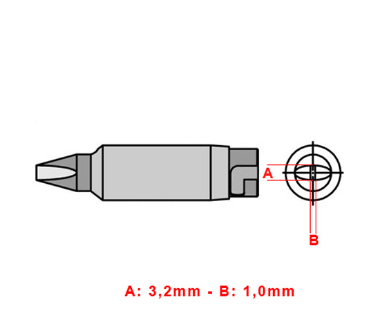 PT-H# Μύτη για κολλητήρια Weller TCP-2 και TCP-S 