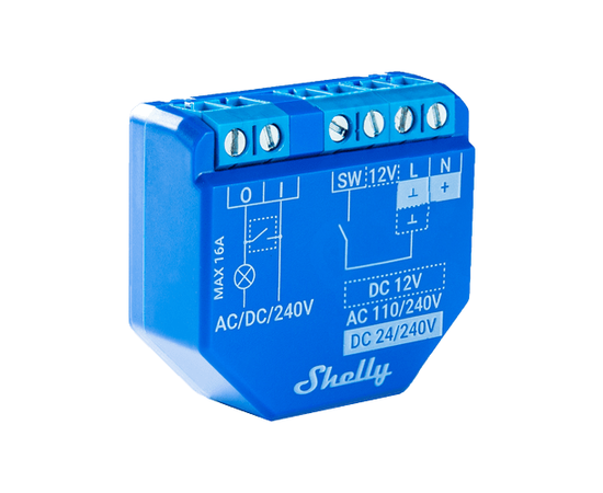 Shelly 1 Plus - Συσκευή Αυτοματισμού (έως 16Α/3500W) με Wifi και Bluetooth