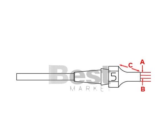 XDS5 Μύτη για αποροφητικά στελέχη Weller DSX-120/WXDP-120/WXDV-120