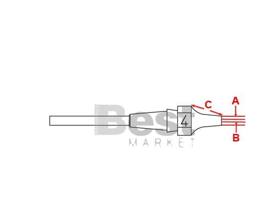 XDS4 Μύτη για αποροφητικά στελέχη Weller DSX-120/WXDP-120/WXDV-120