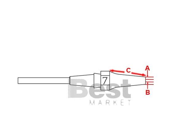 XDSL7 Μύτη για αποροφητικά στελέχη Weller DSX-120/WXDP-120/WXDV-120