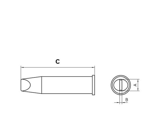 XHT ## Μύτη με πλατύ ρύγχος για στελέχη Weller WXP-200/WP-200