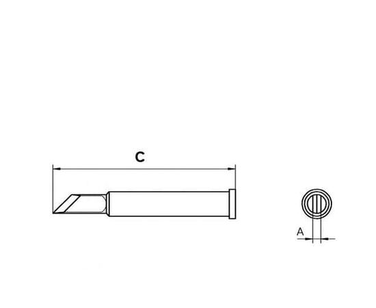 XT-KN ## Μύτη κονική για στελέχη Weller WXP-120/WP120