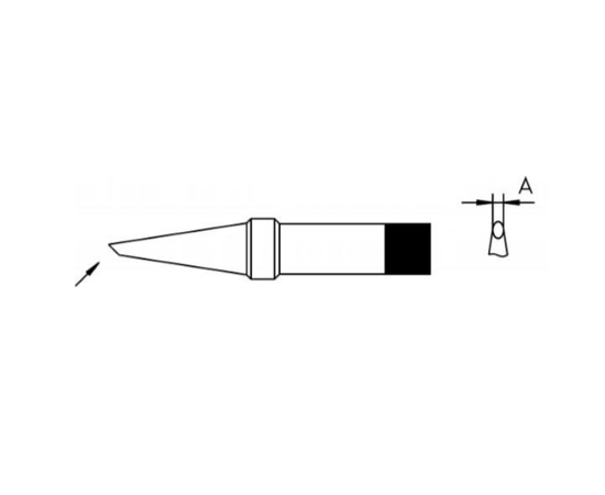 4PT-BB8 - 425°C Ø 2,4 mm Μύτη με φάλτσο και τελείωμα για κολλητήρια Weller TCPS, TCP-12 και TCP-24