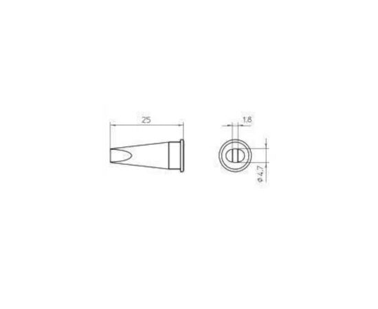 LHT-D Μύτη με πλατύ ρύγχος για κολλητήρια Weller WSP-150