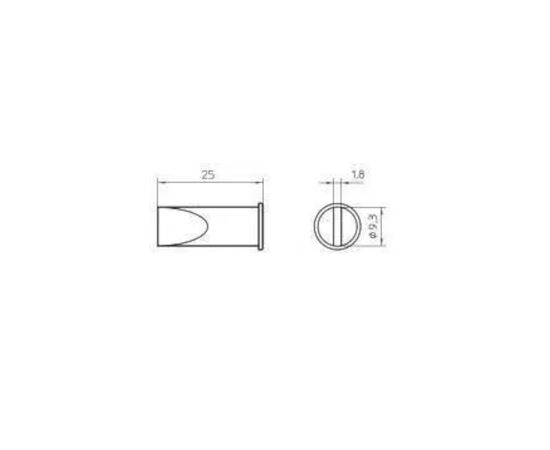 LHT-F Μύτη με πλατύ ρύγχος για κολλητήρια Weller WSP-150