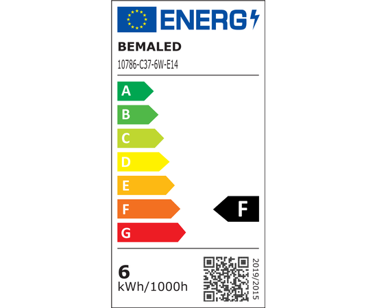 Λάμπα Led E14 6W Cool White / Ψυχρό Candle - 10786