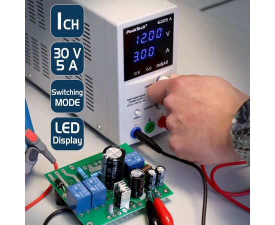 PeakTech® P 6225 A» Digital Power Supply DC 0 - 30 V/0 - 5 A