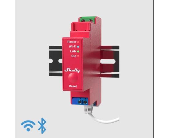 Shelly Pro 1PM-Smart Ρελλέ Ράγας 1 Κανάλι 16Α WIFI, LAN, Bluetooth