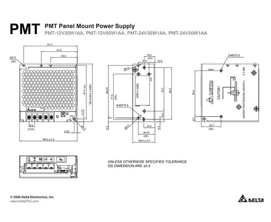 Τροδοφοτικό Delta 12V 35W - PMT-12V35W1AA - 5 Χρόνια Εγγύηση