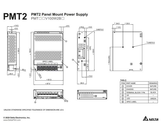 Τροδοφοτικό Delta 12V 100W - PMT-12V100W2BA - 5 Χρόνια Εγγύηση